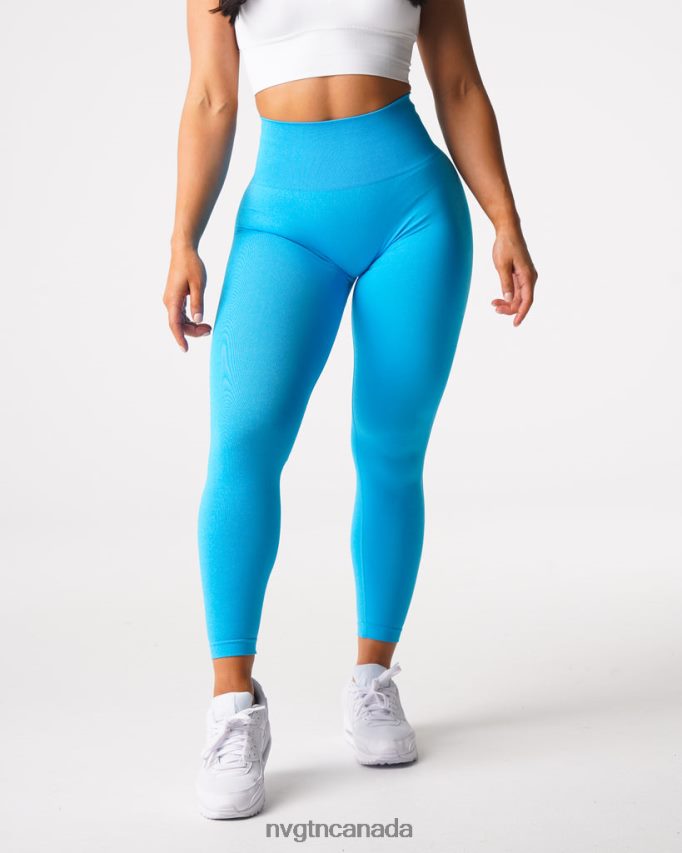 NVGTN Fitness Women Curve Seamless Leggings Aqua HJXFTJ637