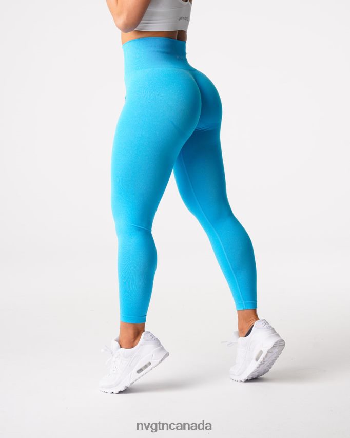 NVGTN Fitness Women Curve Seamless Leggings Aqua HJXFTJ637
