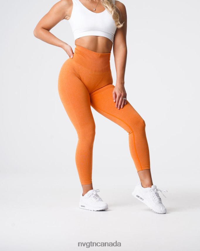 NVGTN Fitness Women Curve Seamless Leggings Burnt Orange HJXFTJ614