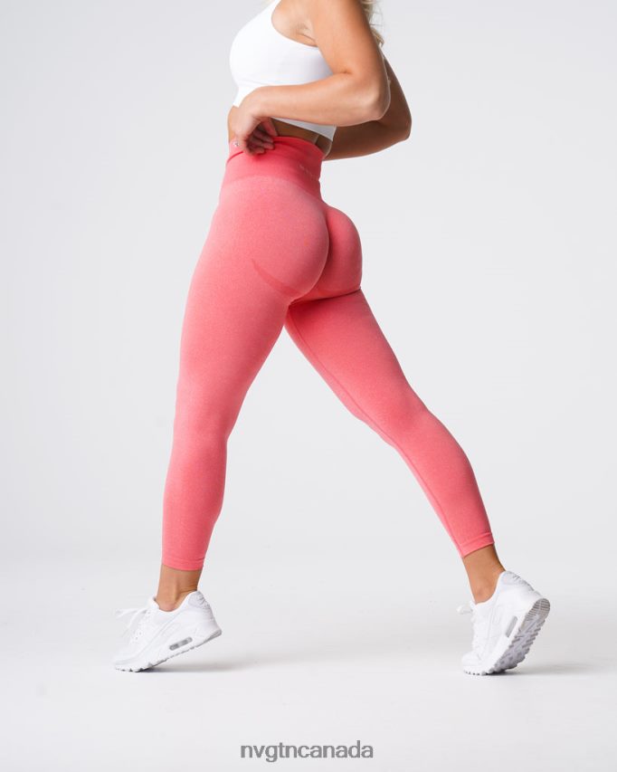NVGTN Fitness Women Curve Seamless Leggings Coral HJXFTJ612