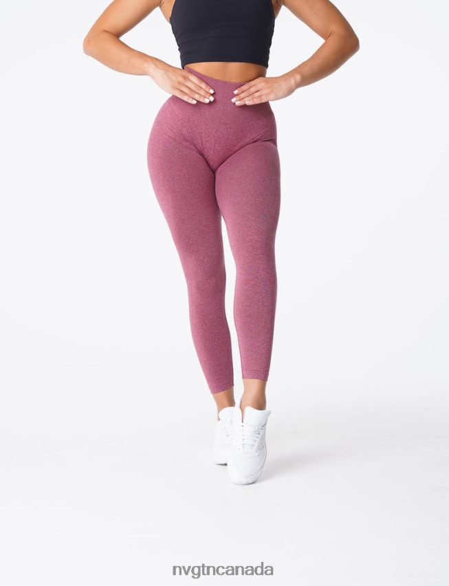 NVGTN Fitness Women Curve Seamless Leggings Maroon HJXFTJ620