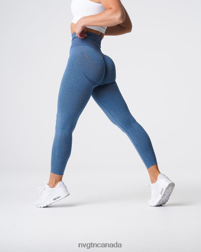 NVGTN Fitness Women Curve Seamless Leggings Slate Blue HJXFTJ619