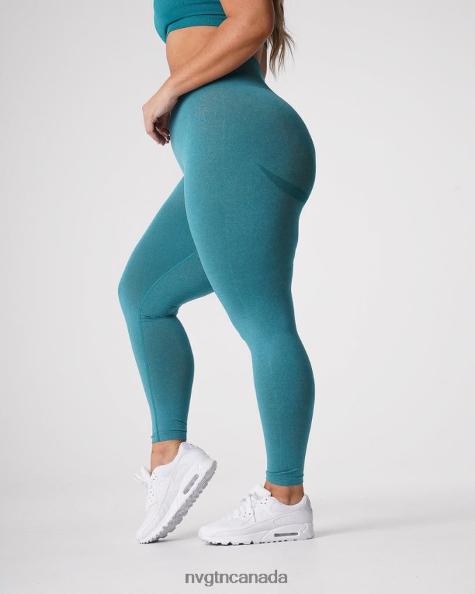 NVGTN Fitness Women Curve Seamless Leggings Teal HJXFTJ639
