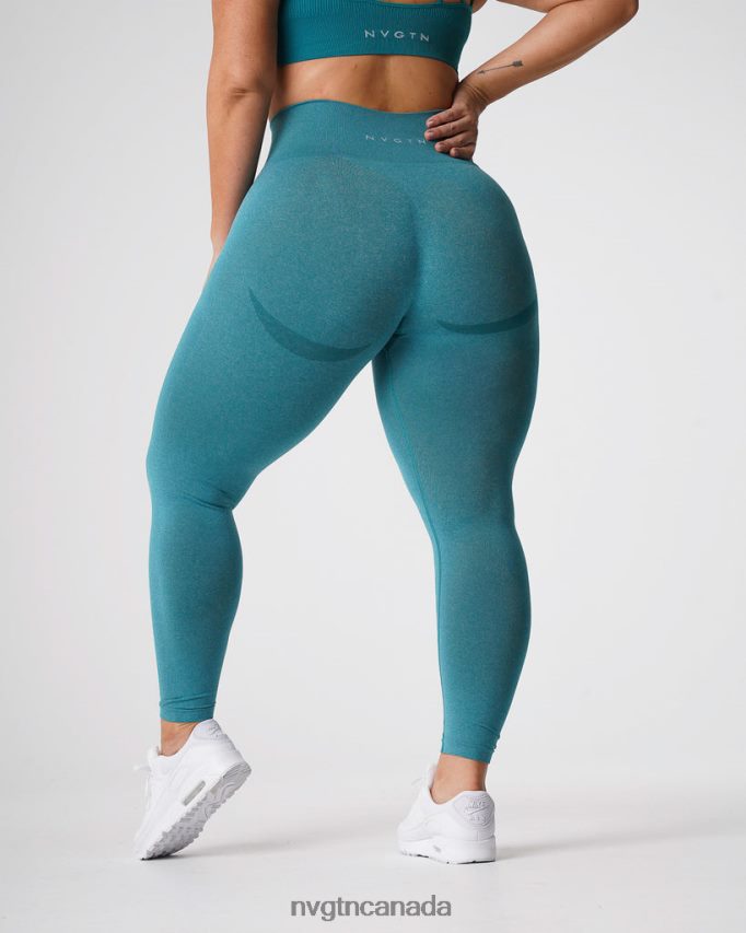 NVGTN Fitness Women Curve Seamless Leggings Teal HJXFTJ639