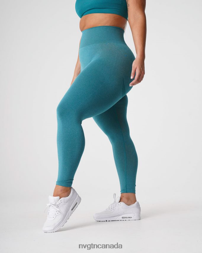 NVGTN Fitness Women Curve Seamless Leggings Teal HJXFTJ639
