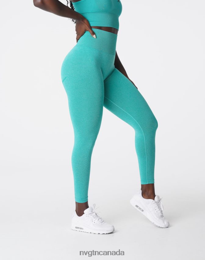 NVGTN Fitness Women Curve Seamless Leggings Turquoise HJXFTJ625