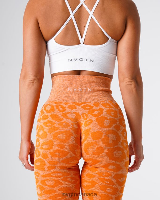 NVGTN Fitness Women Leopard Seamless Leggings Burnt Orange HJXFTJ682