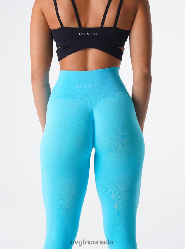 NVGTN Fitness Women NV Seamless Leggings Aqua HJXFTJ594