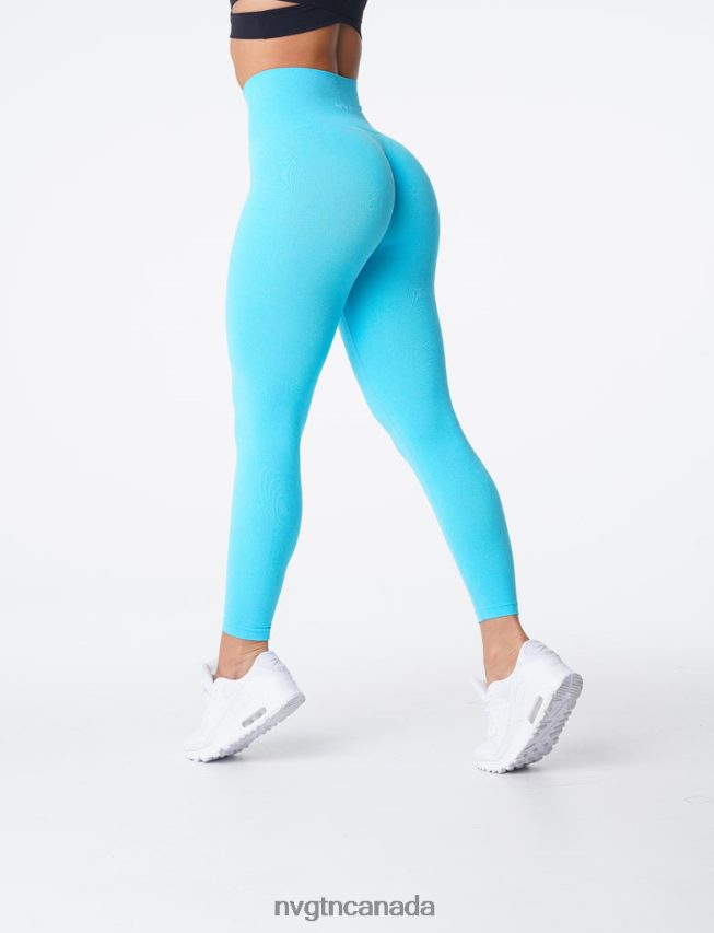 NVGTN Fitness Women NV Seamless Leggings Aqua HJXFTJ594