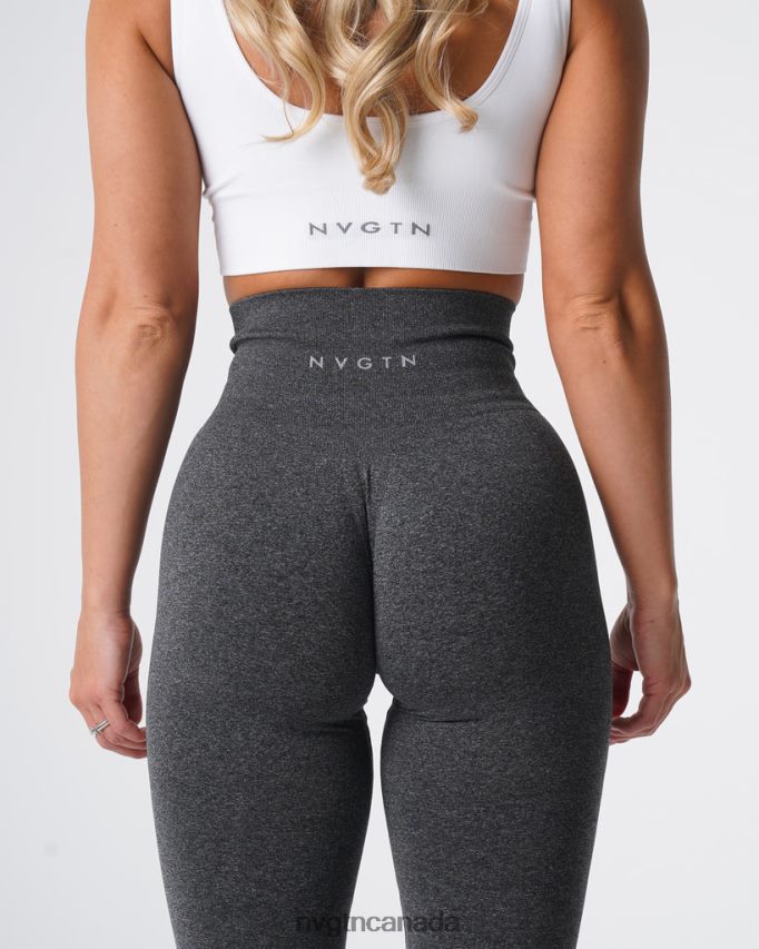 NVGTN Fitness Women NV Seamless Leggings Black Speckled HJXFTJ578