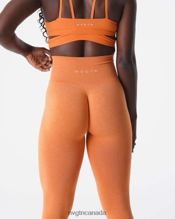NVGTN Fitness Women NV Seamless Leggings Burnt Orange HJXFTJ589