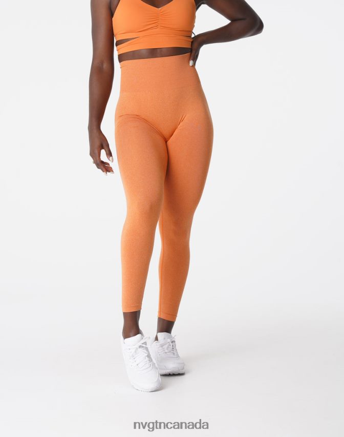 NVGTN Fitness Women NV Seamless Leggings Burnt Orange HJXFTJ589