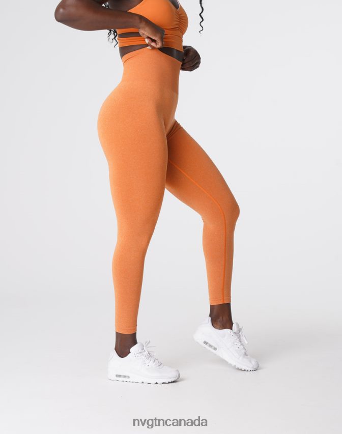 NVGTN Fitness Women NV Seamless Leggings Burnt Orange HJXFTJ589