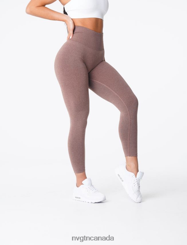NVGTN Fitness Women NV Seamless Leggings Cocoa HJXFTJ583