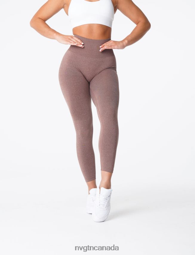 NVGTN Fitness Women NV Seamless Leggings Cocoa HJXFTJ583