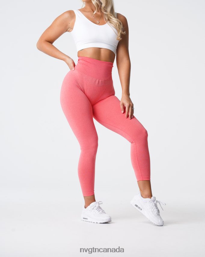 NVGTN Fitness Women NV Seamless Leggings Coral HJXFTJ597