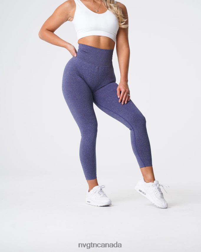 NVGTN Fitness Women NV Seamless Leggings Indigo HJXFTJ605
