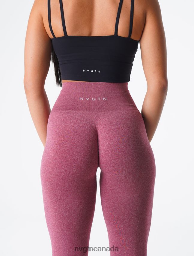 NVGTN Fitness Women NV Seamless Leggings Maroon HJXFTJ580