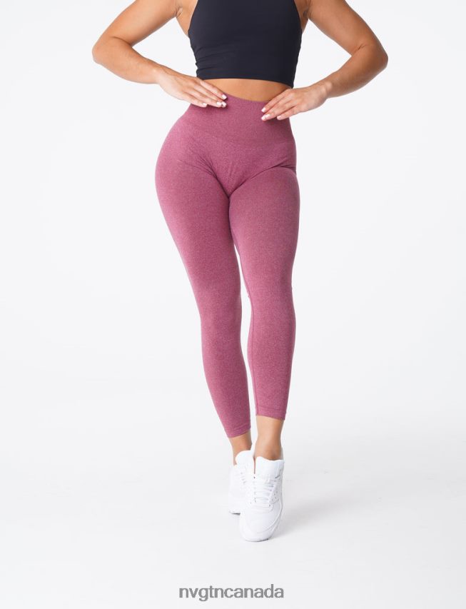 NVGTN Fitness Women NV Seamless Leggings Maroon HJXFTJ580