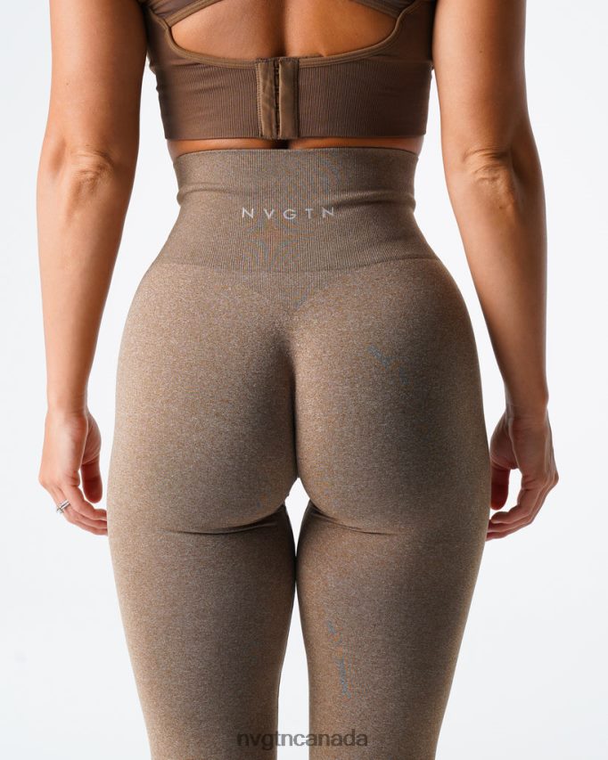 NVGTN Fitness Women NV Seamless Leggings Mocha HJXFTJ582