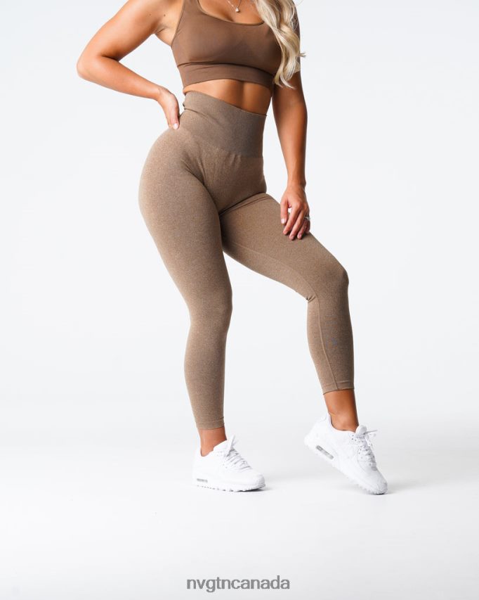 NVGTN Fitness Women NV Seamless Leggings Mocha HJXFTJ582