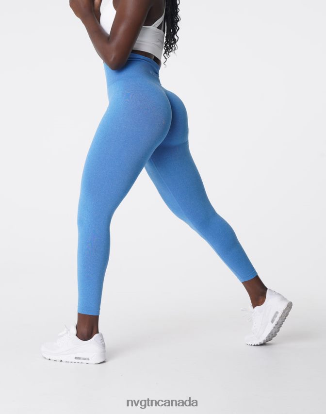 NVGTN Fitness Women NV Seamless Leggings Ocean Blue HJXFTJ584