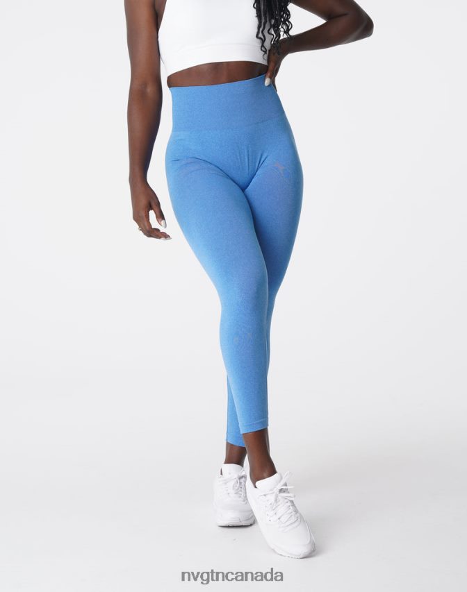 NVGTN Fitness Women NV Seamless Leggings Ocean Blue HJXFTJ584