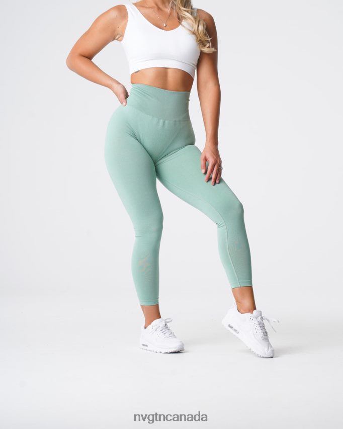 NVGTN Fitness Women NV Seamless Leggings Sage Green HJXFTJ602
