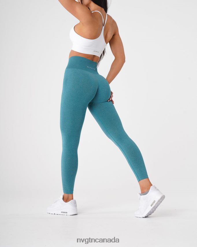 NVGTN Fitness Women NV Seamless Leggings Teal HJXFTJ596