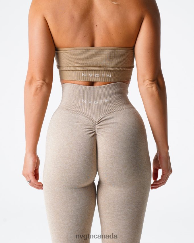 NVGTN Fitness Women Scrunch Seamless Leggings Beige HJXFTJ563