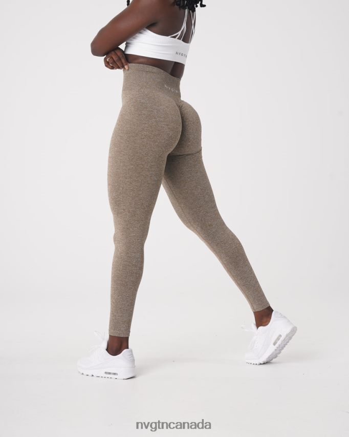 NVGTN Fitness Women Scrunch Seamless Leggings Mocha HJXFTJ562