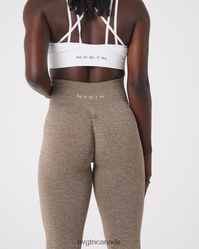 NVGTN Fitness Women Scrunch Seamless Leggings Mocha HJXFTJ562