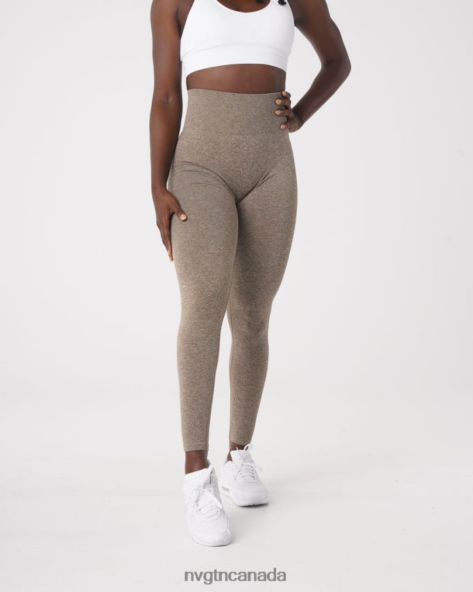 NVGTN Fitness Women Scrunch Seamless Leggings Mocha HJXFTJ562