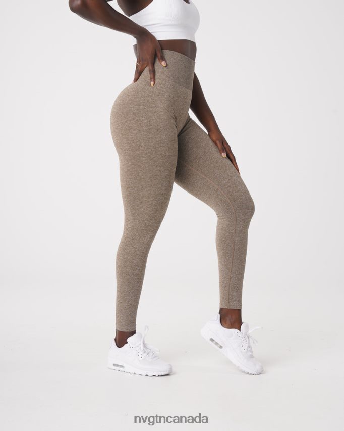NVGTN Fitness Women Scrunch Seamless Leggings Mocha HJXFTJ562