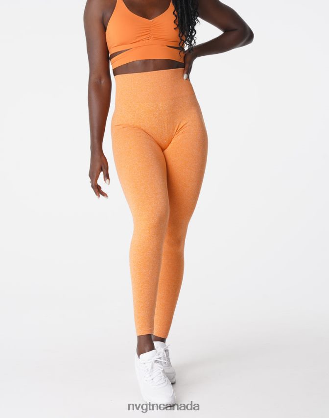 NVGTN Fitness Women Scrunch Seamless Leggings Sunset Orange HJXFTJ645