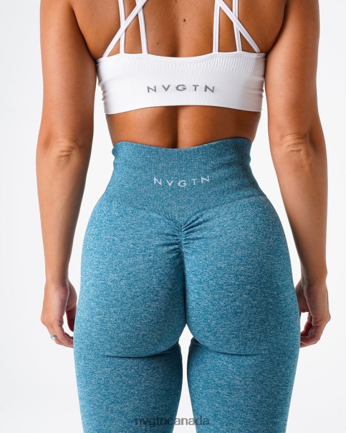 NVGTN Fitness Women Scrunch Seamless Leggings Teal HJXFTJ643