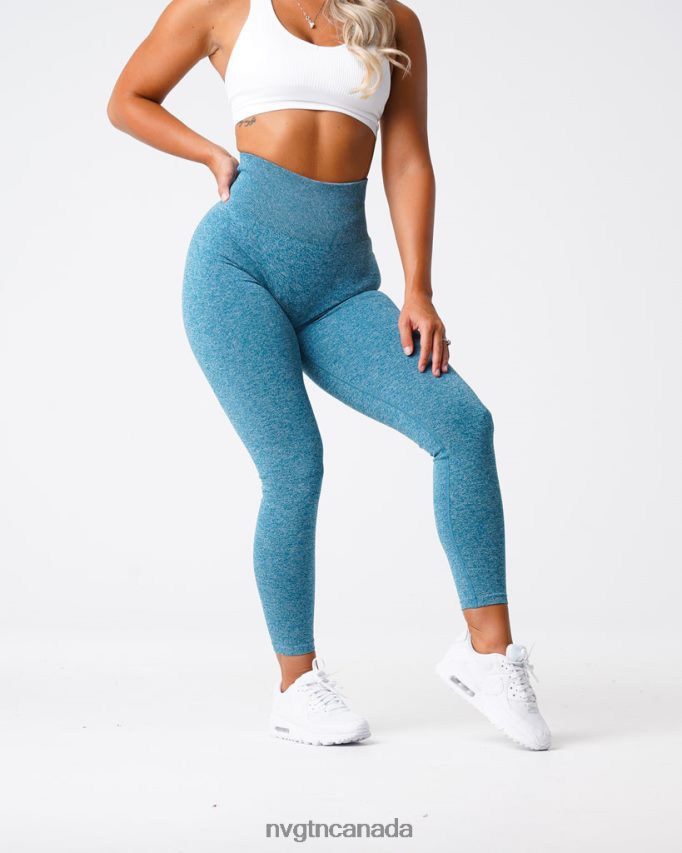 NVGTN Fitness Women Scrunch Seamless Leggings Teal HJXFTJ643