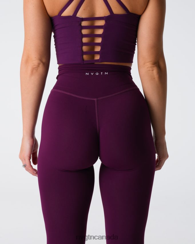 NVGTN Fitness Women Signature 2.0 Leggings Plum HJXFTJ547