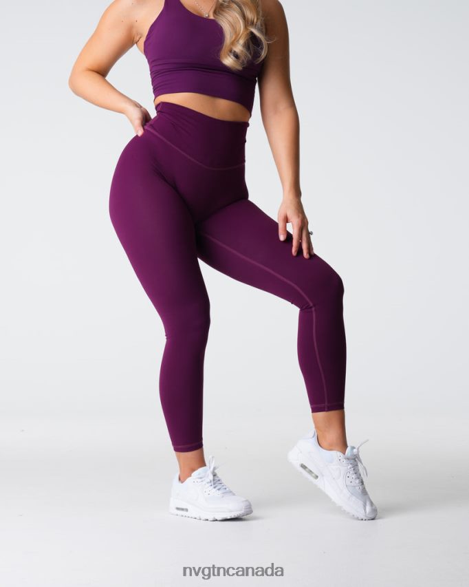 NVGTN Fitness Women Signature 2.0 Leggings Plum HJXFTJ547