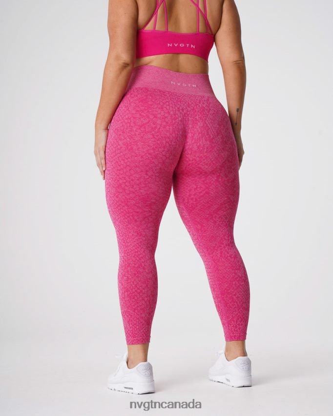 NVGTN Fitness Women Snakeskin Seamless Leggings Fuchsia HJXFTJ693