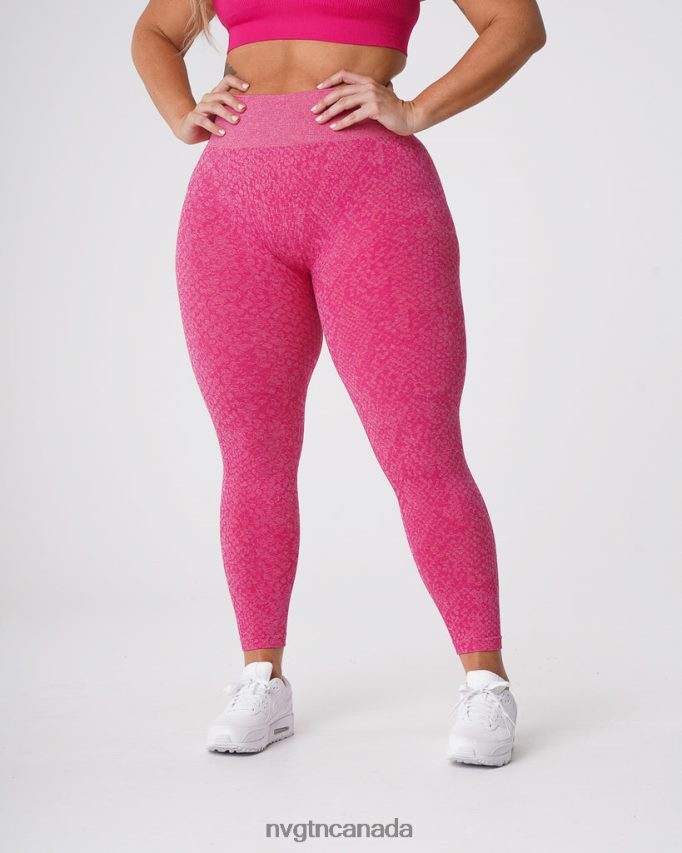 NVGTN Fitness Women Snakeskin Seamless Leggings Fuchsia HJXFTJ693