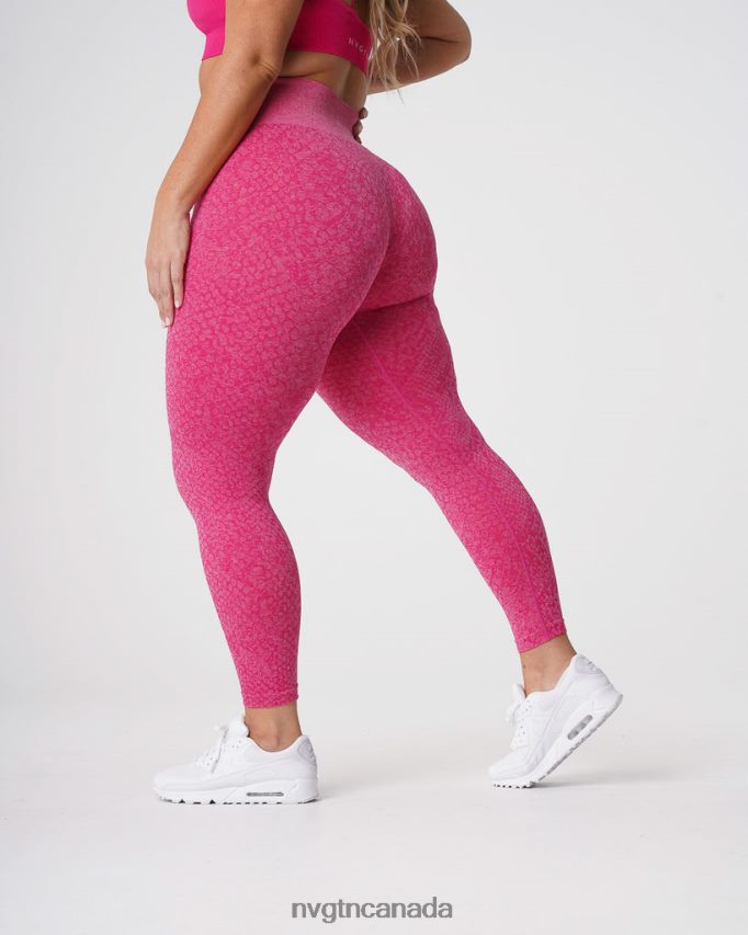 NVGTN Fitness Women Snakeskin Seamless Leggings Fuchsia HJXFTJ693