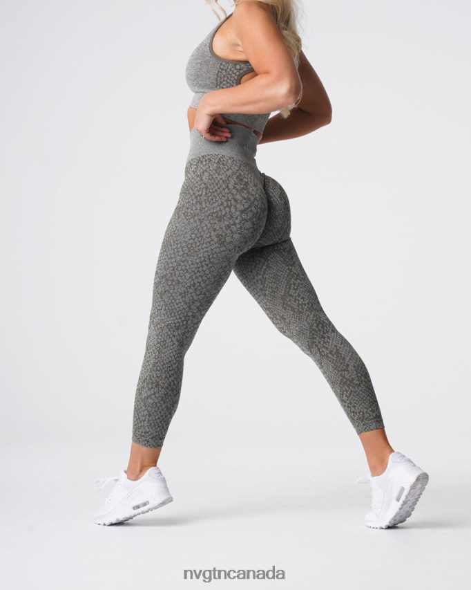 NVGTN Fitness Women Snakeskin Seamless Leggings Khaki Green HJXFTJ686
