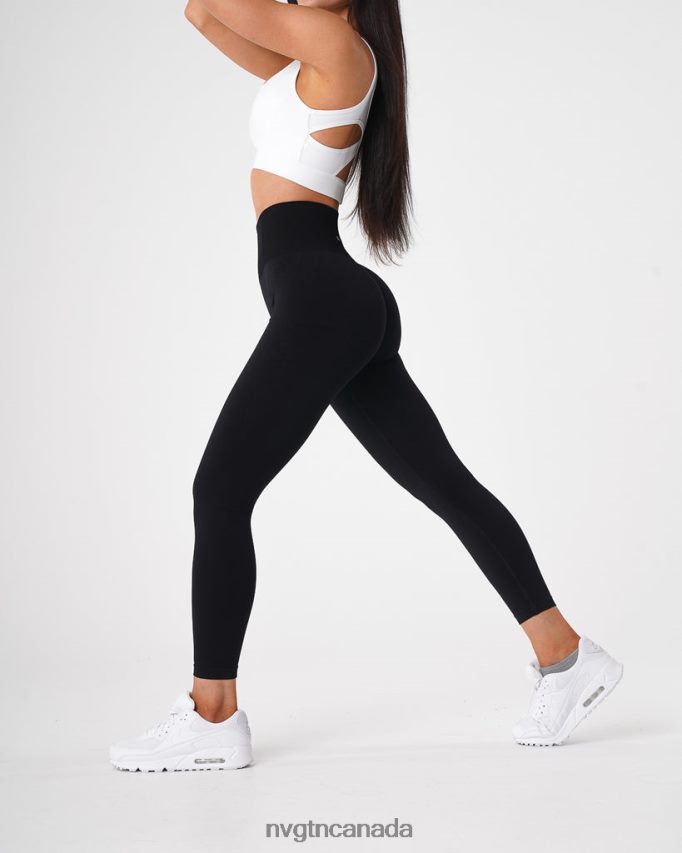 NVGTN Fitness Women Solid Seamless Leggings Black HJXFTJ495