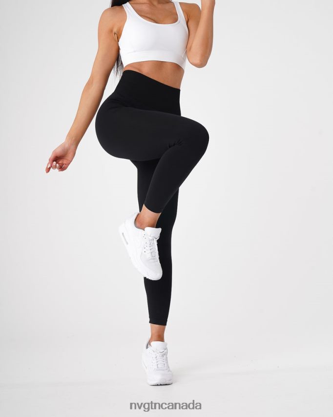 NVGTN Fitness Women Solid Seamless Leggings Black HJXFTJ495