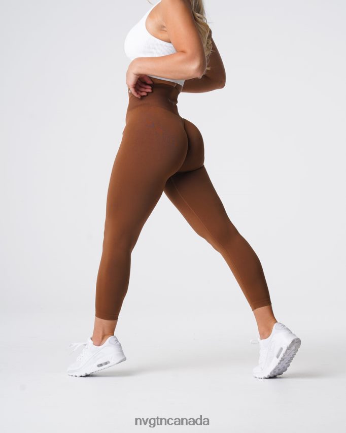 NVGTN Fitness Women Solid Seamless Leggings Caramel HJXFTJ556
