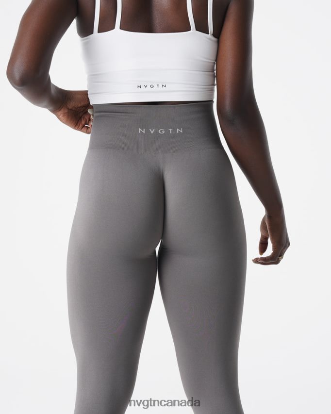 NVGTN Fitness Women Solid Seamless Leggings Charcoal HJXFTJ572