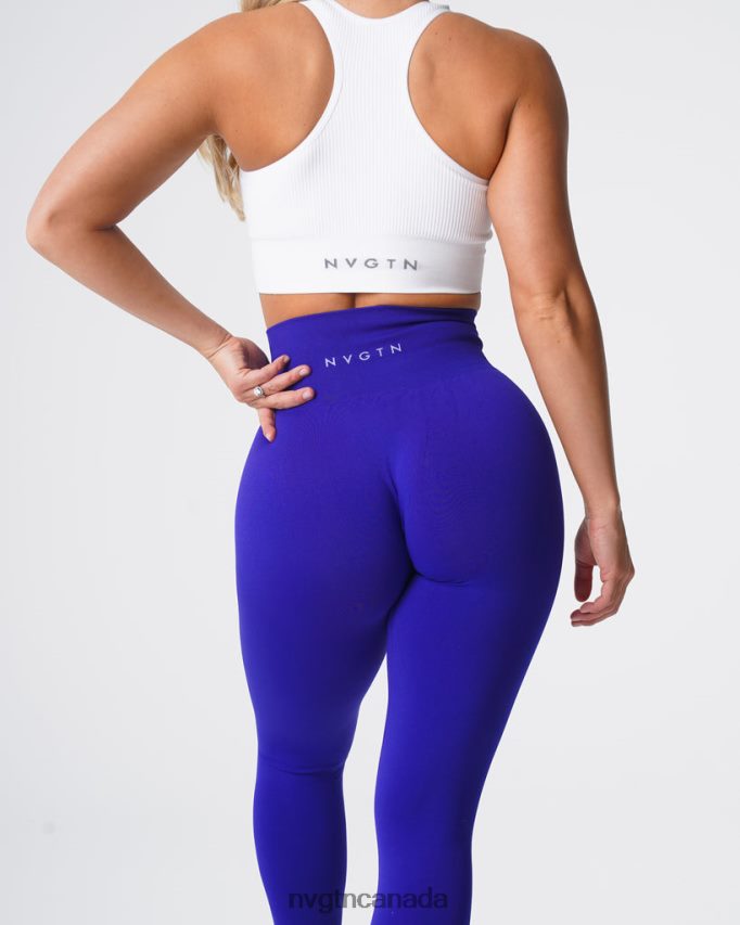 NVGTN Fitness Women Solid Seamless Leggings Cobalt HJXFTJ575