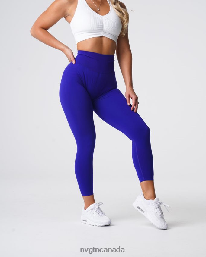 NVGTN Fitness Women Solid Seamless Leggings Cobalt HJXFTJ575
