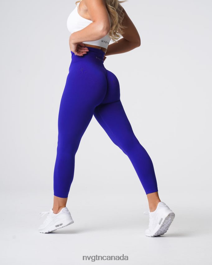 NVGTN Fitness Women Solid Seamless Leggings Cobalt HJXFTJ575